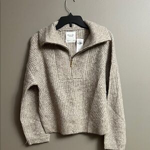 Abercrombie & Fitch Taupe Turtleneck Sweater
